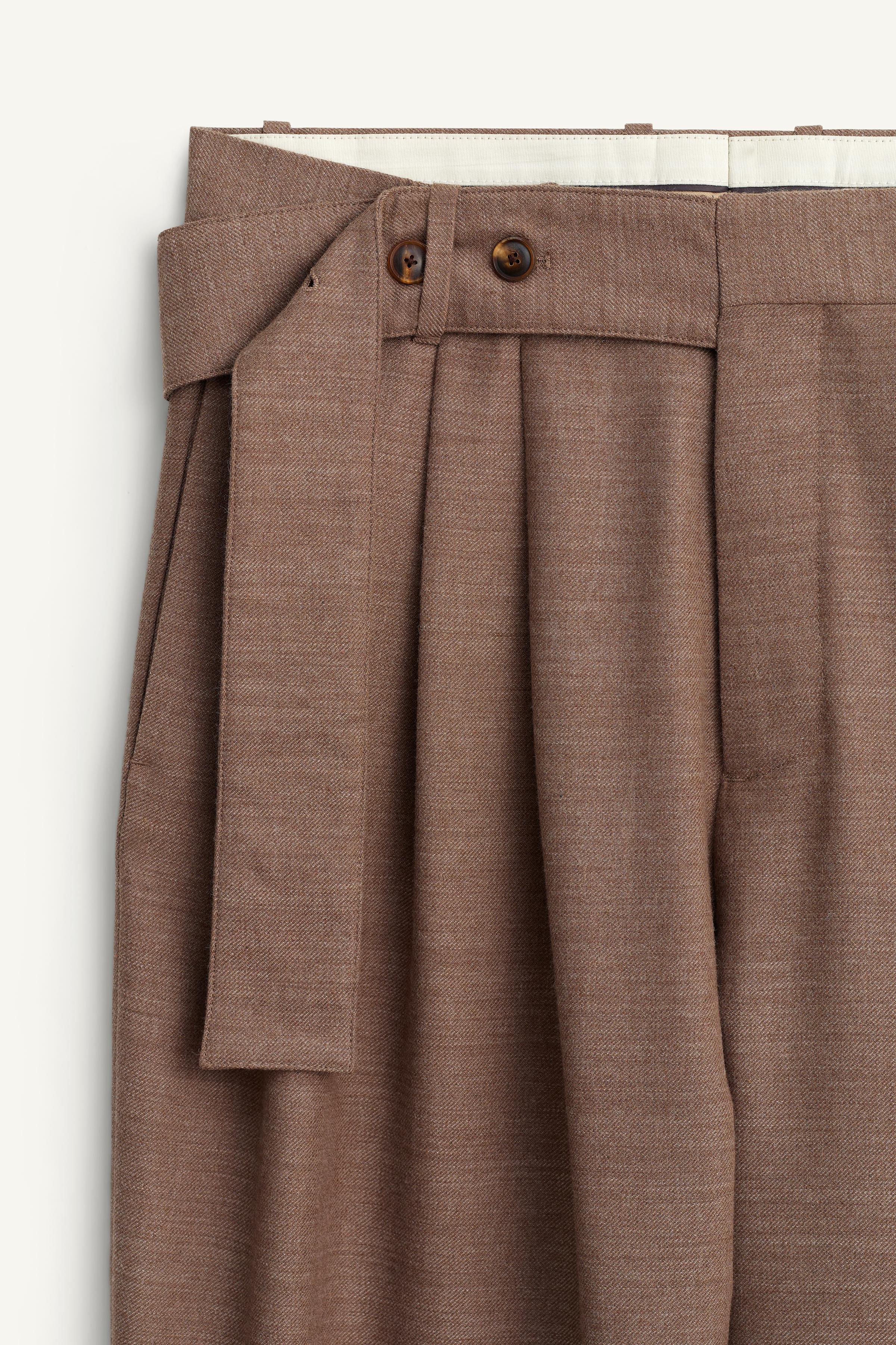 LIMITED EDITION WIDE FIT BELTED PANTS